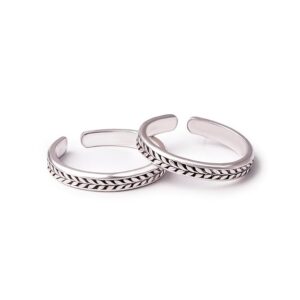 Milan Jewellers 100% Pure Silver Toe Rings (Pure Chandi Bhichiya)